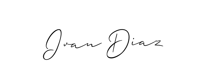 How to make Ivan Diaz name signature. Use Allison_Script style for creating short signs online. This is the latest handwritten sign. Ivan Diaz signature style 2 images and pictures png