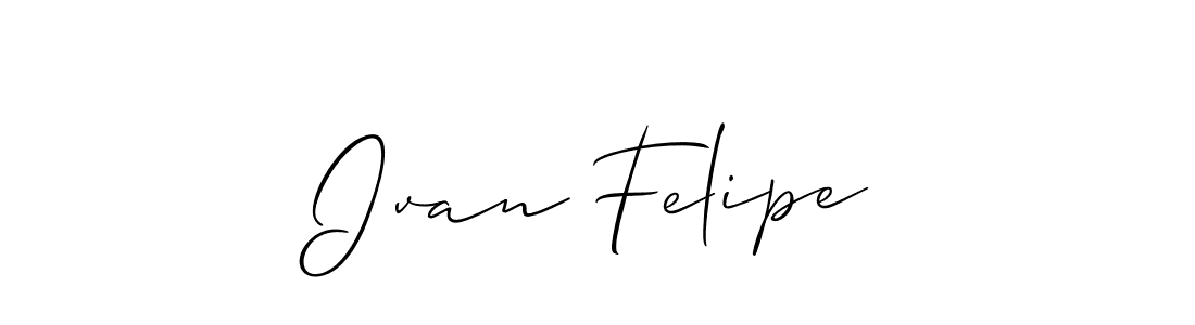 Use a signature maker to create a handwritten signature online. With this signature software, you can design (Allison_Script) your own signature for name Ivan Felipe. Ivan Felipe signature style 2 images and pictures png
