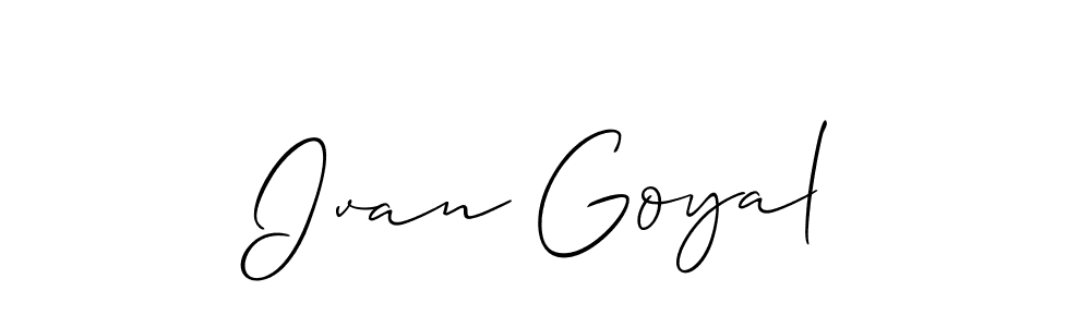Design your own signature with our free online signature maker. With this signature software, you can create a handwritten (Allison_Script) signature for name Ivan Goyal. Ivan Goyal signature style 2 images and pictures png