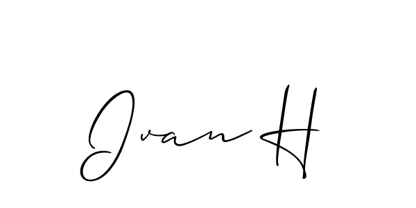 Once you've used our free online signature maker to create your best signature Allison_Script style, it's time to enjoy all of the benefits that Ivan H name signing documents. Ivan H signature style 2 images and pictures png