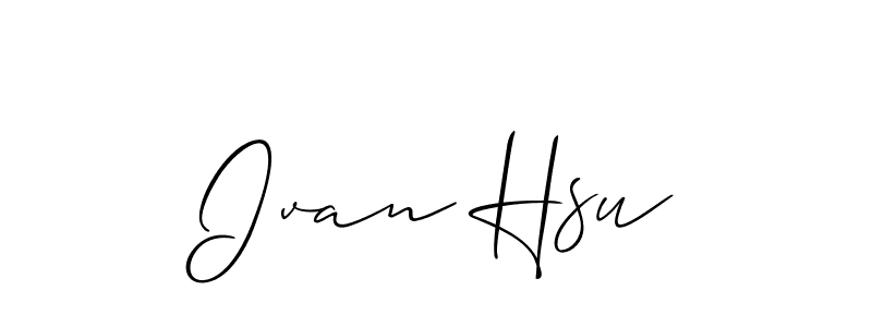 Ivan Hsu stylish signature style. Best Handwritten Sign (Allison_Script) for my name. Handwritten Signature Collection Ideas for my name Ivan Hsu. Ivan Hsu signature style 2 images and pictures png