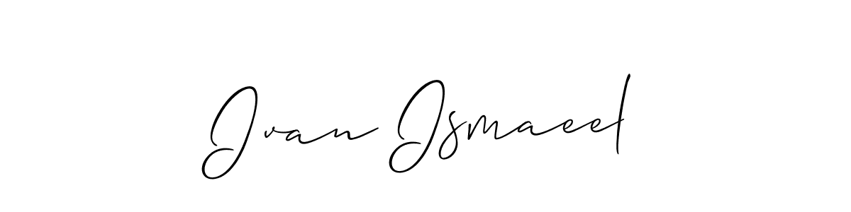Also we have Ivan Ismaeel name is the best signature style. Create professional handwritten signature collection using Allison_Script autograph style. Ivan Ismaeel signature style 2 images and pictures png