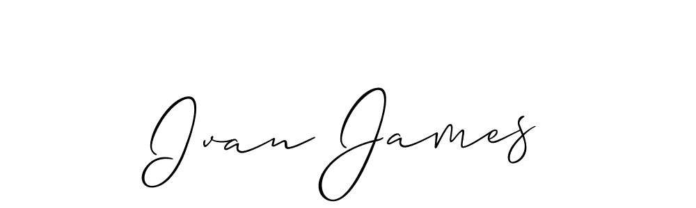 Create a beautiful signature design for name Ivan James. With this signature (Allison_Script) fonts, you can make a handwritten signature for free. Ivan James signature style 2 images and pictures png