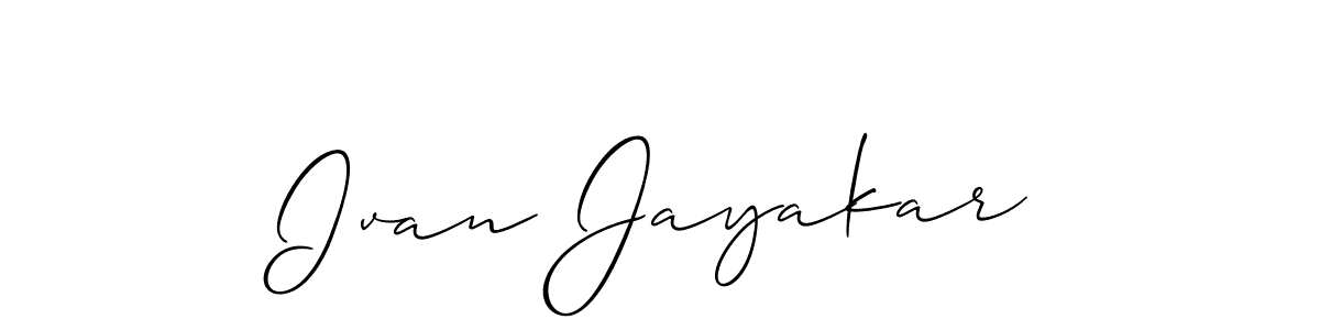 It looks lik you need a new signature style for name Ivan Jayakar. Design unique handwritten (Allison_Script) signature with our free signature maker in just a few clicks. Ivan Jayakar signature style 2 images and pictures png