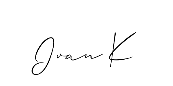 Best and Professional Signature Style for Ivan K. Allison_Script Best Signature Style Collection. Ivan K signature style 2 images and pictures png