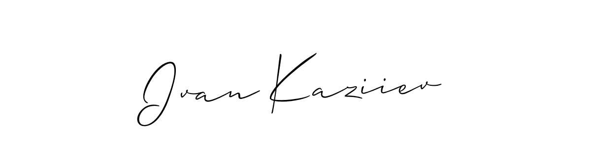 How to make Ivan Kaziiev signature? Allison_Script is a professional autograph style. Create handwritten signature for Ivan Kaziiev name. Ivan Kaziiev signature style 2 images and pictures png