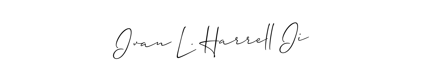 You should practise on your own different ways (Allison_Script) to write your name (Ivan L. Harrell Ii) in signature. don't let someone else do it for you. Ivan L. Harrell Ii signature style 2 images and pictures png