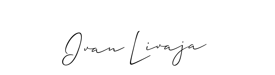 Ivan Livaja stylish signature style. Best Handwritten Sign (Allison_Script) for my name. Handwritten Signature Collection Ideas for my name Ivan Livaja. Ivan Livaja signature style 2 images and pictures png