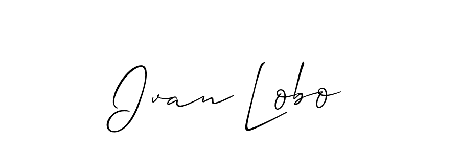 Make a beautiful signature design for name Ivan Lobo. With this signature (Allison_Script) style, you can create a handwritten signature for free. Ivan Lobo signature style 2 images and pictures png