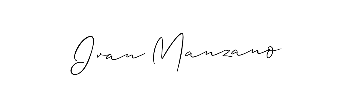 How to make Ivan Manzano name signature. Use Allison_Script style for creating short signs online. This is the latest handwritten sign. Ivan Manzano signature style 2 images and pictures png