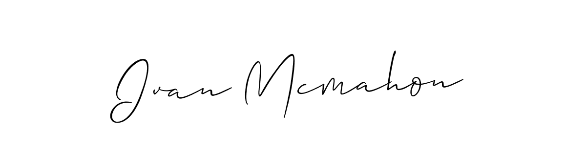 Allison_Script is a professional signature style that is perfect for those who want to add a touch of class to their signature. It is also a great choice for those who want to make their signature more unique. Get Ivan Mcmahon name to fancy signature for free. Ivan Mcmahon signature style 2 images and pictures png