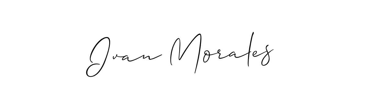 Also we have Ivan Morales name is the best signature style. Create professional handwritten signature collection using Allison_Script autograph style. Ivan Morales signature style 2 images and pictures png