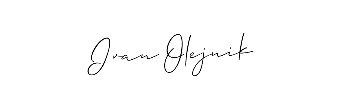 Also we have Ivan Olejnik name is the best signature style. Create professional handwritten signature collection using Allison_Script autograph style. Ivan Olejnik signature style 2 images and pictures png
