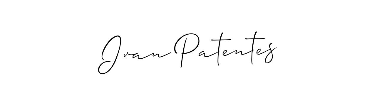 Design your own signature with our free online signature maker. With this signature software, you can create a handwritten (Allison_Script) signature for name Ivan Patentes. Ivan Patentes signature style 2 images and pictures png