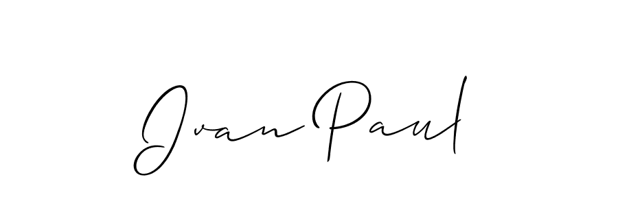 Similarly Allison_Script is the best handwritten signature design. Signature creator online .You can use it as an online autograph creator for name Ivan Paul. Ivan Paul signature style 2 images and pictures png