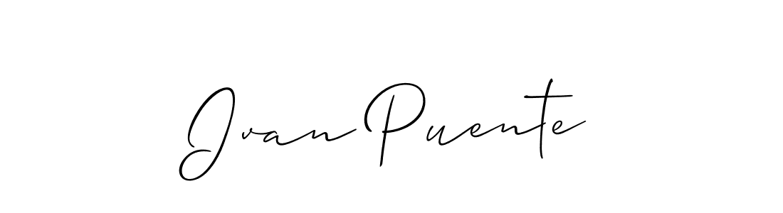 Allison_Script is a professional signature style that is perfect for those who want to add a touch of class to their signature. It is also a great choice for those who want to make their signature more unique. Get Ivan Puente name to fancy signature for free. Ivan Puente signature style 2 images and pictures png