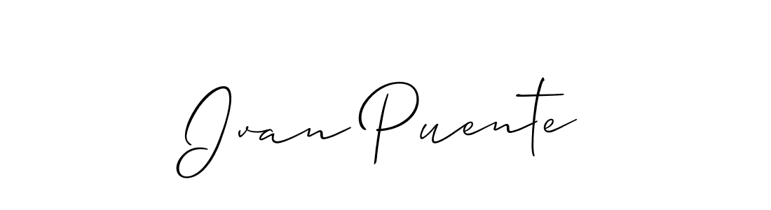 It looks lik you need a new signature style for name Ivan Puente. Design unique handwritten (Allison_Script) signature with our free signature maker in just a few clicks. Ivan Puente signature style 2 images and pictures png