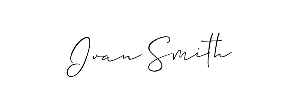 How to make Ivan Smith name signature. Use Allison_Script style for creating short signs online. This is the latest handwritten sign. Ivan Smith signature style 2 images and pictures png