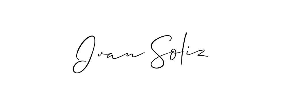 How to make Ivan Soliz name signature. Use Allison_Script style for creating short signs online. This is the latest handwritten sign. Ivan Soliz signature style 2 images and pictures png