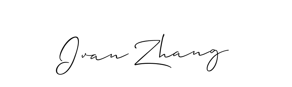 Ivan Zhang stylish signature style. Best Handwritten Sign (Allison_Script) for my name. Handwritten Signature Collection Ideas for my name Ivan Zhang. Ivan Zhang signature style 2 images and pictures png