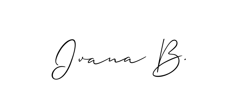 Once you've used our free online signature maker to create your best signature Allison_Script style, it's time to enjoy all of the benefits that Ivana B. name signing documents. Ivana B. signature style 2 images and pictures png