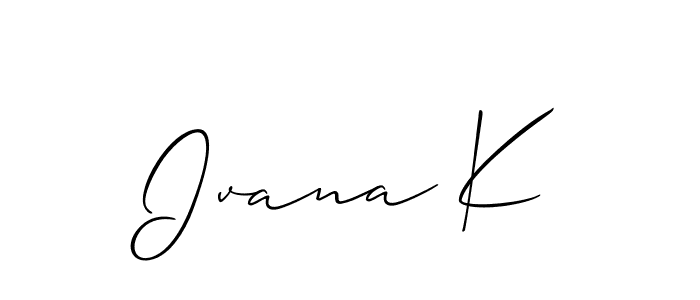 Best and Professional Signature Style for Ivana K. Allison_Script Best Signature Style Collection. Ivana K signature style 2 images and pictures png