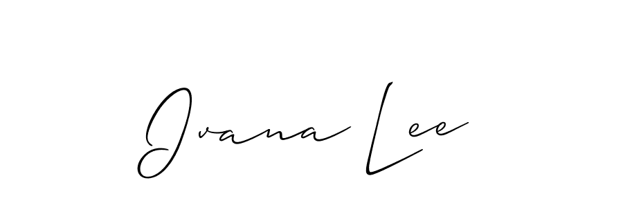 It looks lik you need a new signature style for name Ivana Lee. Design unique handwritten (Allison_Script) signature with our free signature maker in just a few clicks. Ivana Lee signature style 2 images and pictures png