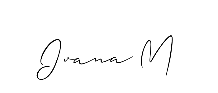 Also You can easily find your signature by using the search form. We will create Ivana M name handwritten signature images for you free of cost using Allison_Script sign style. Ivana M signature style 2 images and pictures png