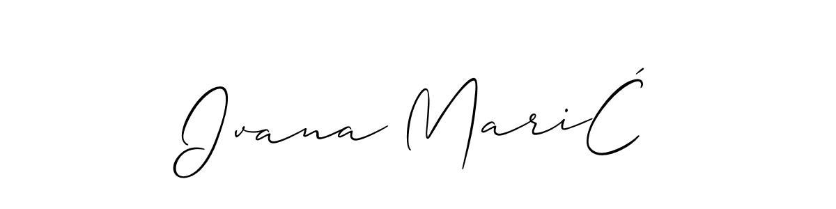 Also You can easily find your signature by using the search form. We will create Ivana MariĆ name handwritten signature images for you free of cost using Allison_Script sign style. Ivana MariĆ signature style 2 images and pictures png