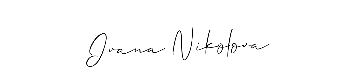 Allison_Script is a professional signature style that is perfect for those who want to add a touch of class to their signature. It is also a great choice for those who want to make their signature more unique. Get Ivana Nikolova name to fancy signature for free. Ivana Nikolova signature style 2 images and pictures png