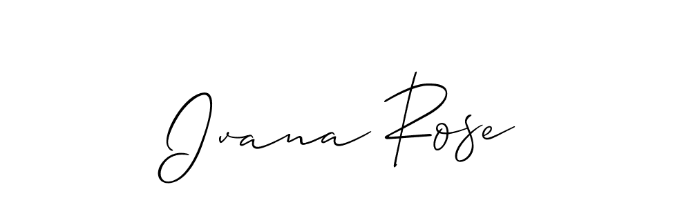 How to make Ivana Rose name signature. Use Allison_Script style for creating short signs online. This is the latest handwritten sign. Ivana Rose signature style 2 images and pictures png