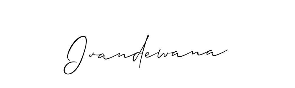 How to make Ivandewana name signature. Use Allison_Script style for creating short signs online. This is the latest handwritten sign. Ivandewana signature style 2 images and pictures png