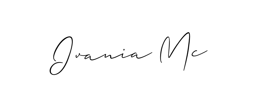 if you are searching for the best signature style for your name Ivania Mc. so please give up your signature search. here we have designed multiple signature styles  using Allison_Script. Ivania Mc signature style 2 images and pictures png