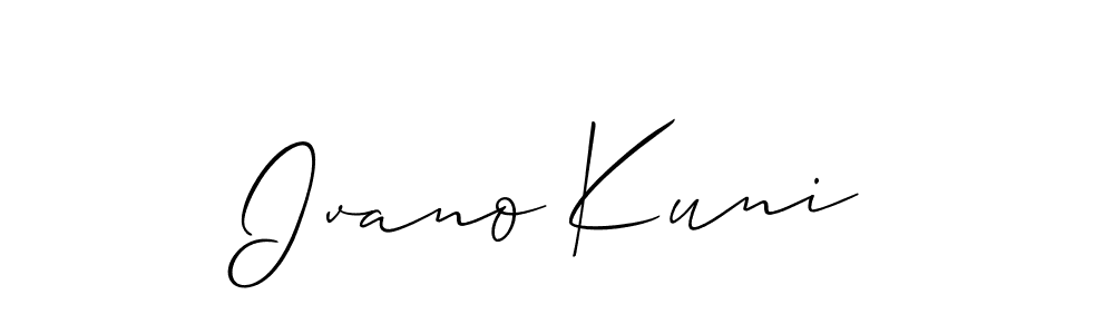 Best and Professional Signature Style for Ivano Kuni. Allison_Script Best Signature Style Collection. Ivano Kuni signature style 2 images and pictures png