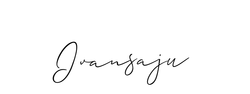 How to make Ivansaju name signature. Use Allison_Script style for creating short signs online. This is the latest handwritten sign. Ivansaju signature style 2 images and pictures png