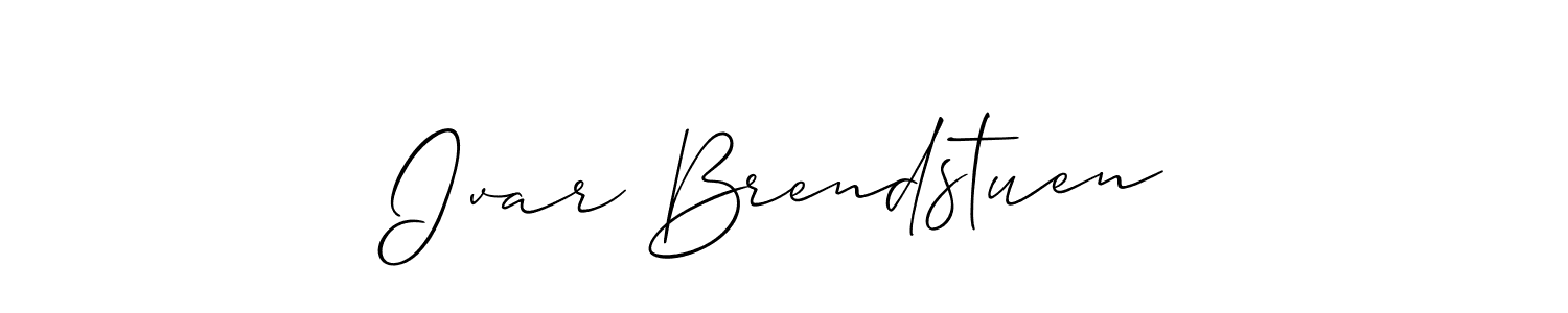 How to make Ivar Brendstuen name signature. Use Allison_Script style for creating short signs online. This is the latest handwritten sign. Ivar Brendstuen signature style 2 images and pictures png
