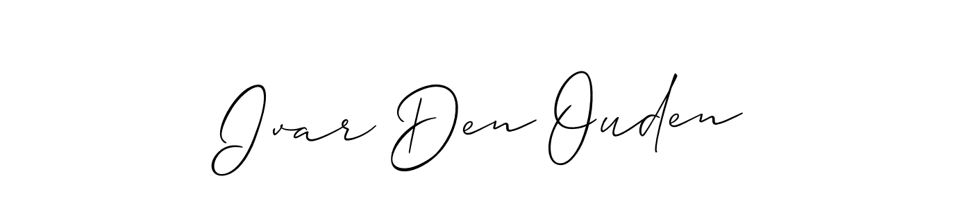 Create a beautiful signature design for name Ivar Den Ouden. With this signature (Allison_Script) fonts, you can make a handwritten signature for free. Ivar Den Ouden signature style 2 images and pictures png