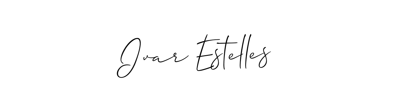 How to Draw Ivar Estelles signature style? Allison_Script is a latest design signature styles for name Ivar Estelles. Ivar Estelles signature style 2 images and pictures png