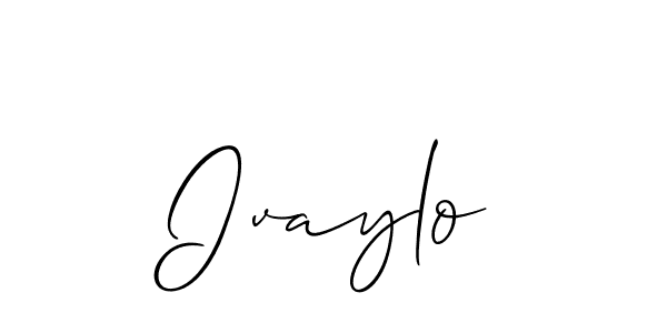 The best way (Allison_Script) to make a short signature is to pick only two or three words in your name. The name Ivaylo include a total of six letters. For converting this name. Ivaylo signature style 2 images and pictures png