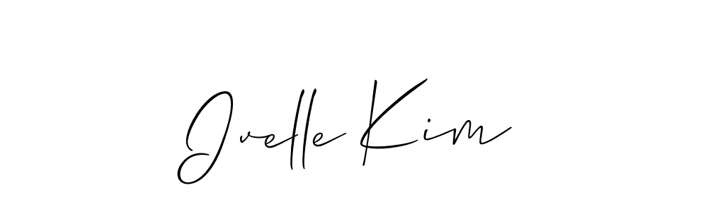 How to make Ivelle Kim name signature. Use Allison_Script style for creating short signs online. This is the latest handwritten sign. Ivelle Kim signature style 2 images and pictures png