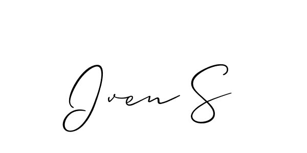 Also we have Iven S name is the best signature style. Create professional handwritten signature collection using Allison_Script autograph style. Iven S signature style 2 images and pictures png