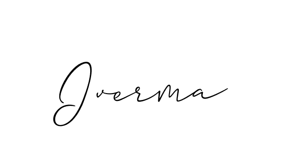 Iverma stylish signature style. Best Handwritten Sign (Allison_Script) for my name. Handwritten Signature Collection Ideas for my name Iverma. Iverma signature style 2 images and pictures png