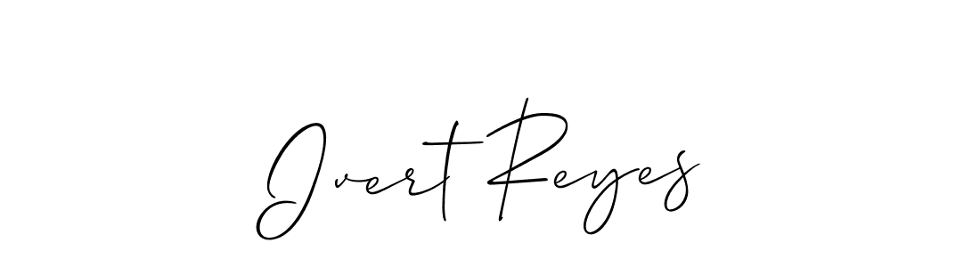 How to make Ivert Reyes name signature. Use Allison_Script style for creating short signs online. This is the latest handwritten sign. Ivert Reyes signature style 2 images and pictures png