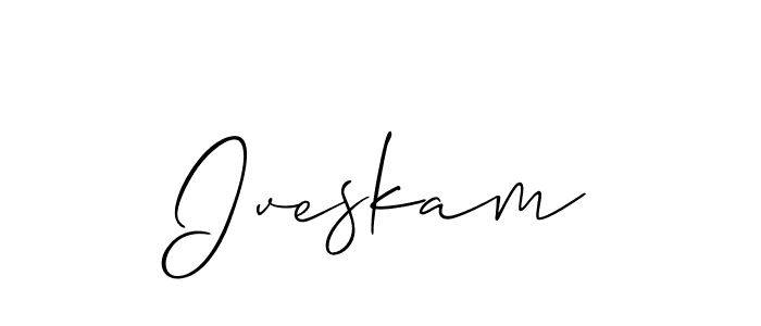 Make a short Iveskam signature style. Manage your documents anywhere anytime using Allison_Script. Create and add eSignatures, submit forms, share and send files easily. Iveskam signature style 2 images and pictures png