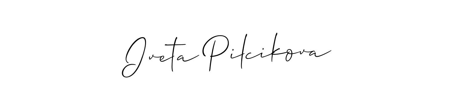 Design your own signature with our free online signature maker. With this signature software, you can create a handwritten (Allison_Script) signature for name Iveta Pilcikova. Iveta Pilcikova signature style 2 images and pictures png