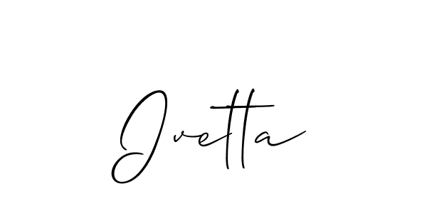 It looks lik you need a new signature style for name Ivetta. Design unique handwritten (Allison_Script) signature with our free signature maker in just a few clicks. Ivetta signature style 2 images and pictures png