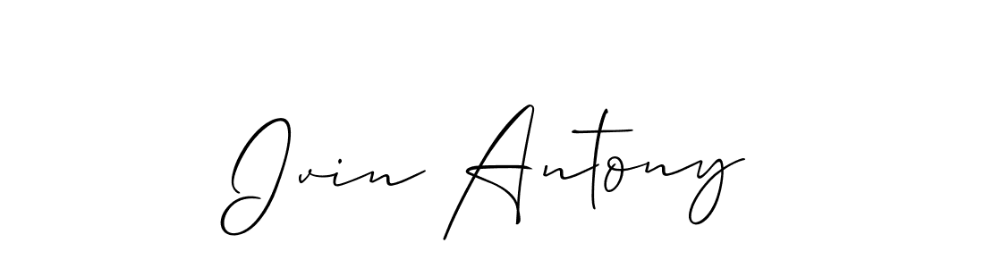 Also You can easily find your signature by using the search form. We will create Ivin Antony name handwritten signature images for you free of cost using Allison_Script sign style. Ivin Antony signature style 2 images and pictures png