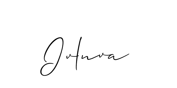 The best way (Allison_Script) to make a short signature is to pick only two or three words in your name. The name Ivlnva include a total of six letters. For converting this name. Ivlnva signature style 2 images and pictures png