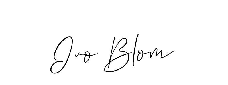Allison_Script is a professional signature style that is perfect for those who want to add a touch of class to their signature. It is also a great choice for those who want to make their signature more unique. Get Ivo Blom name to fancy signature for free. Ivo Blom signature style 2 images and pictures png