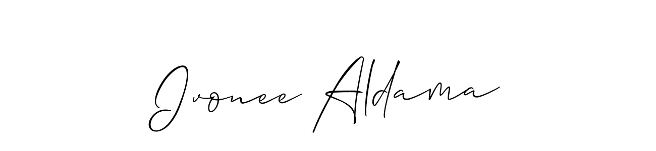 Design your own signature with our free online signature maker. With this signature software, you can create a handwritten (Allison_Script) signature for name Ivonee Aldama. Ivonee Aldama signature style 2 images and pictures png